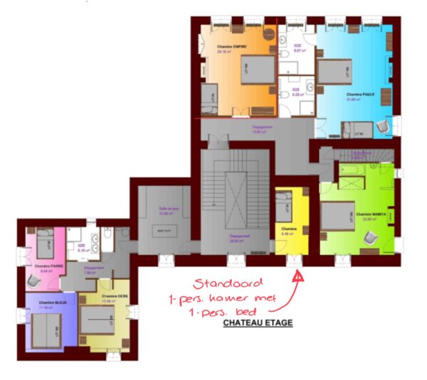 Zangweek Standaard 1-persoonskamer (1 x 1-pers. bed) - Château - Afbeelding 2